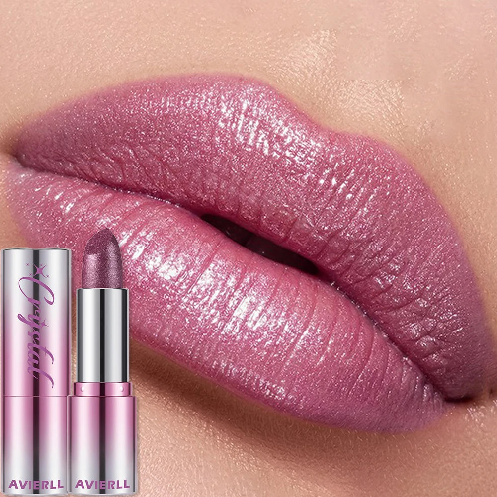 14 Colors Metallic Sparkle Lipstick Polarizing Pigment Diamond Shine Gold Pearlescent Lipgloss Long Lasting Lip Beauty Makeup