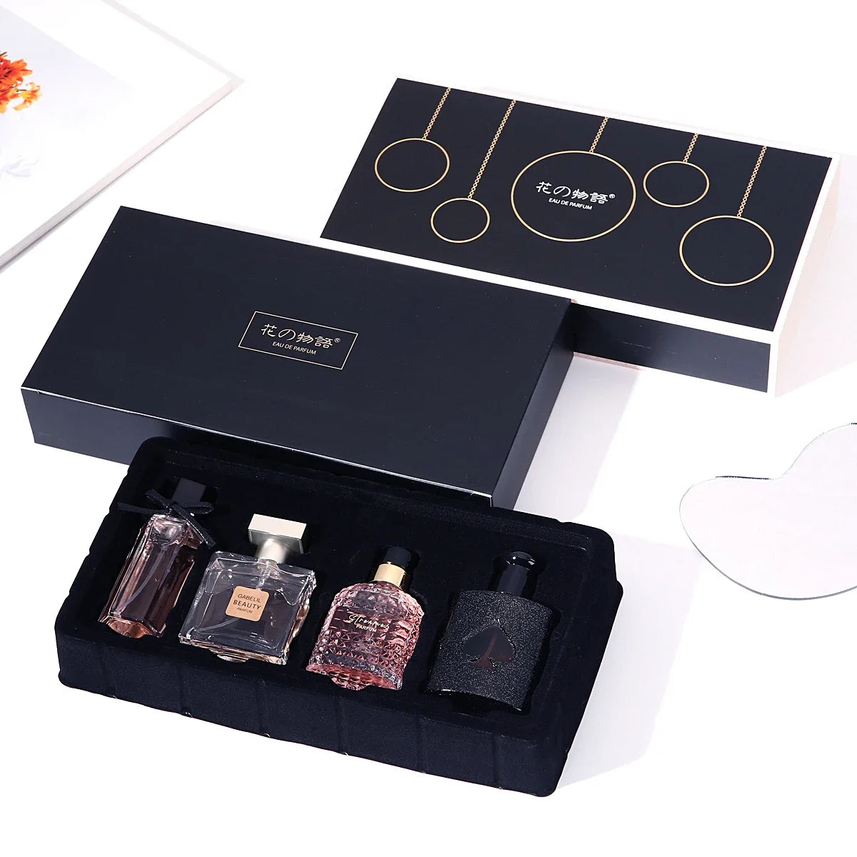 Elegant Floral Fragrance Gift Set — Clear | KIMLUD