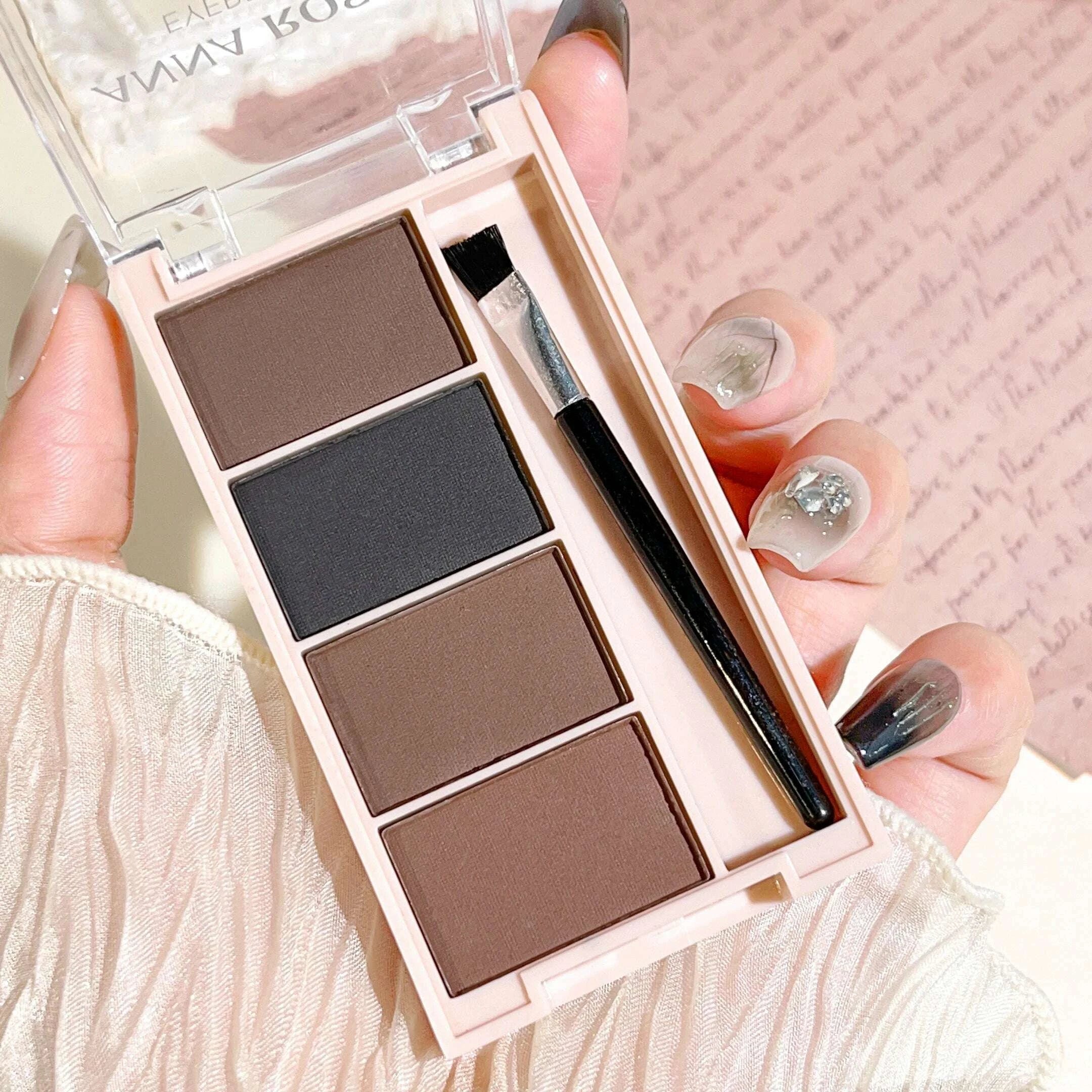 a-set-of-4-color-eyebrow-powder-trays-with-brushes-in-gray-and-brown-matte-tones-for-long-lasting-color-rendering-filling-and-skimlud-womens-fashion-34599275