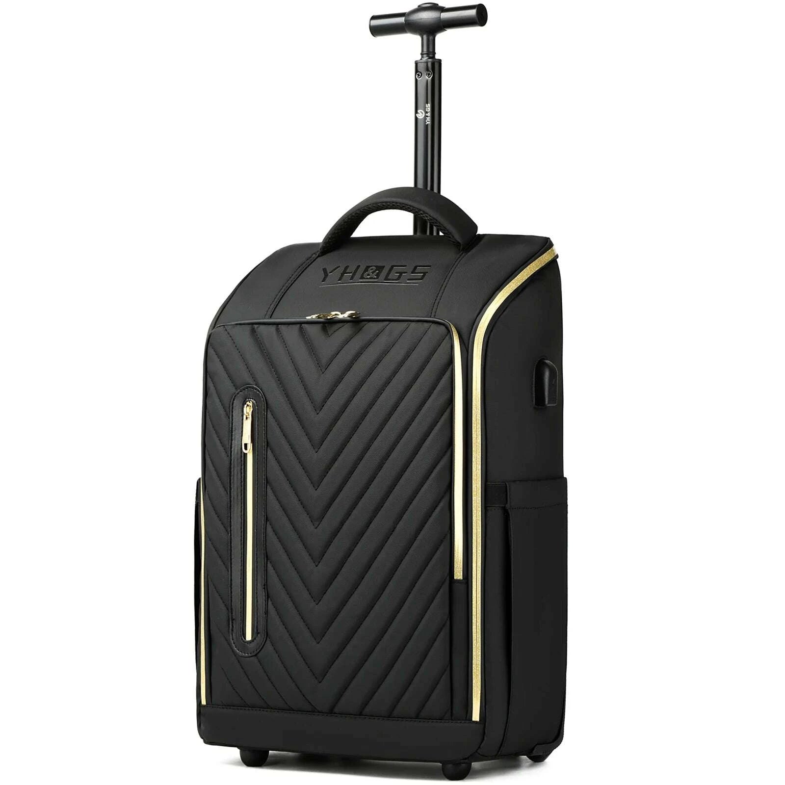 KIMLUD, RUCYEN Rolling Backpack 15.6in Laptop Water Resistant Large Capacity Travel Luggage Wheeled Backpack with USB Shoulders Luggage, KIMLUD Womens Clothes