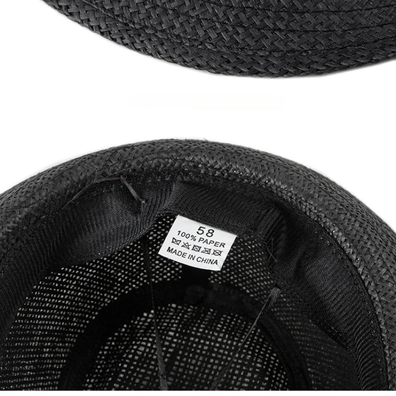 Straw Fedora Hat Beach Ready For Summer — Natural | KIMLUD