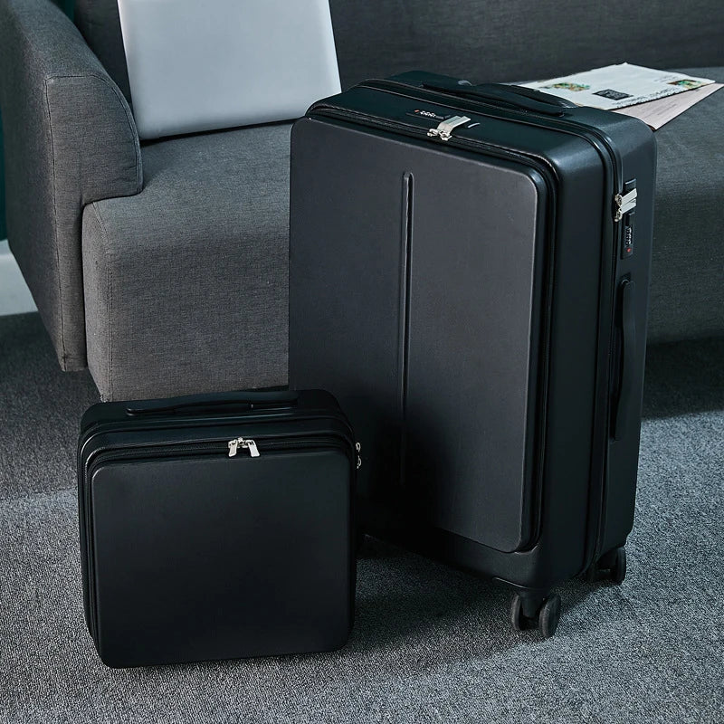 Suitcases Cabin Rolling With Spinner Wheels — Pink | KIMLUD
