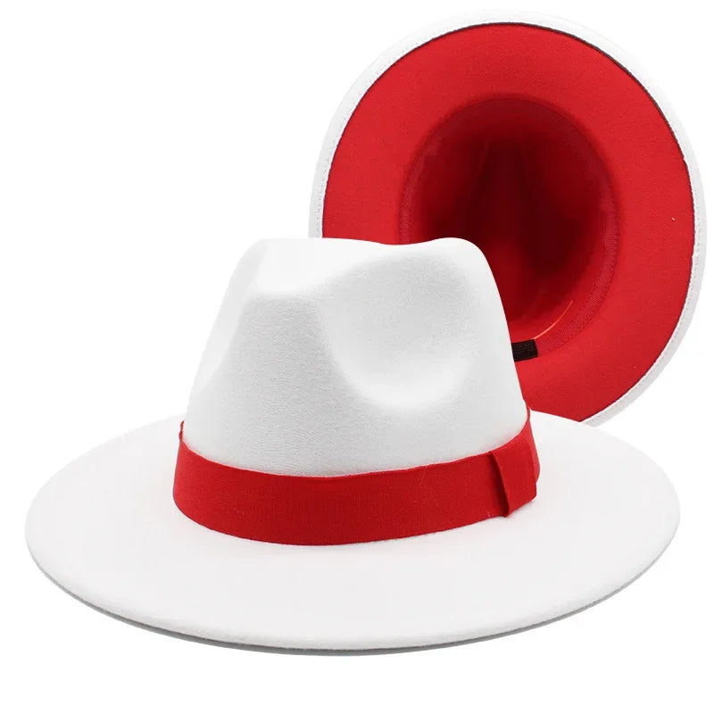 Fedora Hat – Double Sided – Polyester – Black And White | KIMLUD