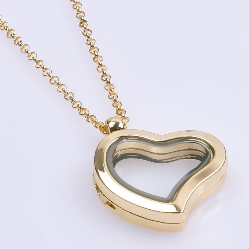 Silver-Tone Heart-Shaped Glass Reliquary Locket Pendant With Antique Filigree Keepsake Window — Silver | KIMLUD