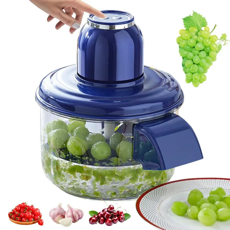 Stainless Steel Electric Grape Peeling Machine Kitchen Peeler High-Speed Fruit Skin Remover Tool Rechargeable forHome Commercial