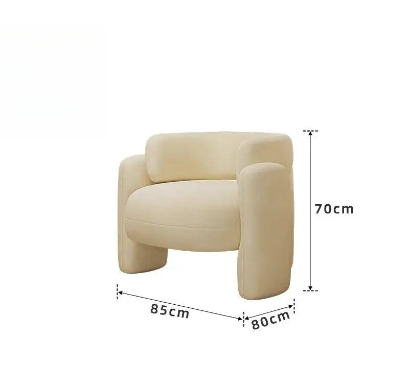 Moroccan-Inspired Minimalist Lounge Chair With Wood Frame And Baby Fleece — Mint Green | KIMLUD