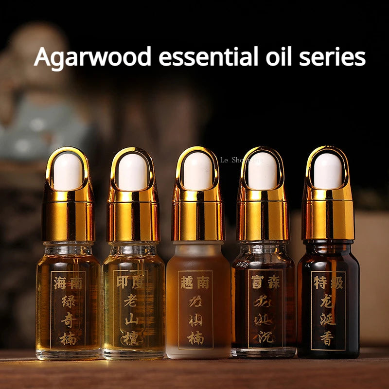 10ml Natural Agarwood Essential Oil High Concentration Lasting Drope-type Indoor Office Aroma Machine Calming/purifying The Air