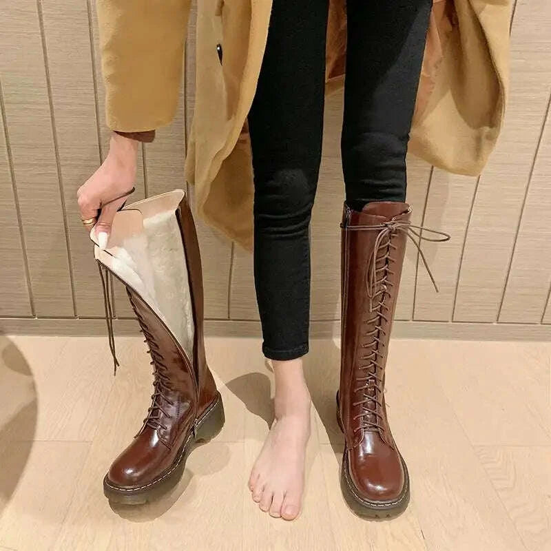 krazing-pot-vintage-cow-split-leather-wool-snow-boots-winter-keep-warm-round-toe-cross-tied-med-heels-platform-thigh-high-bootskimlud-womens-clothes-35077534