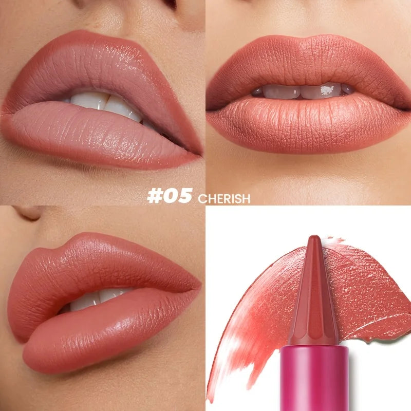 Matte Velvet Lip Liner & Lipstick - Dual-Use Precision Lip Contour Pencil for Smooth, Long-Lasting Color,Lip Liner Pencil, lip