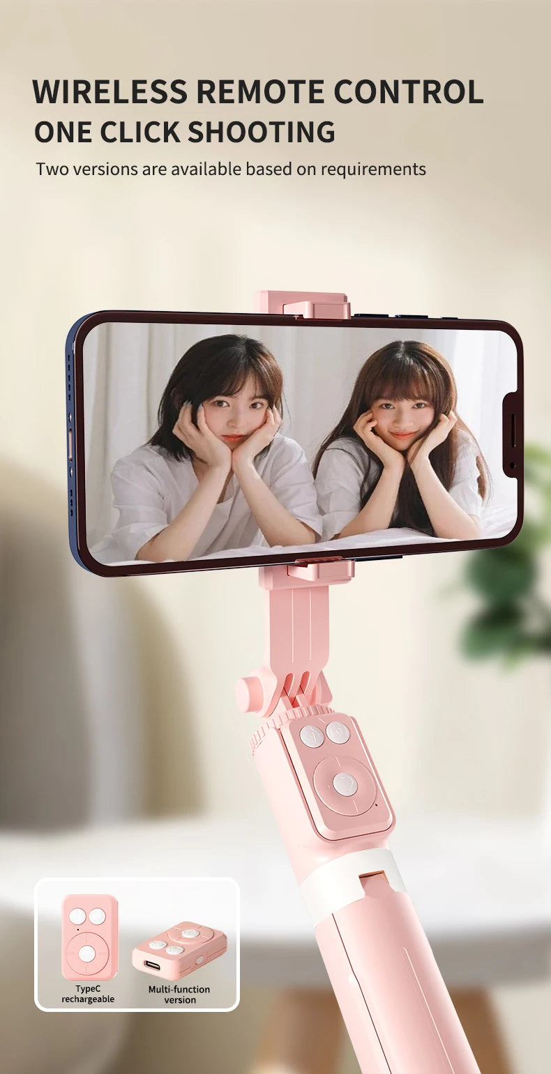 Bluetooth Wireless Selfie Stick Portable Dual Fill Light with Tripod Telescoping Bracket for iPhone Xiaomi Makeup Live Streaming