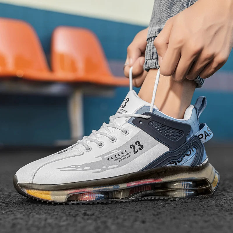 Mesh Breathable Sneakers Cushioned EVA — White | KIMLUD