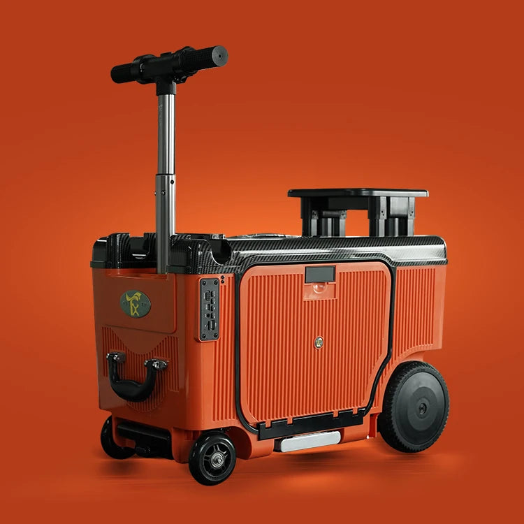 Smart Ride-On Four-Wheel Suitcase Cabin-Sized — Stone Gray | KIMLUD