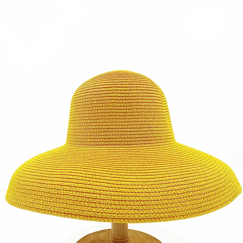 Straw Sun Hat Hepburn Foldable — Rose Red | KIMLUD