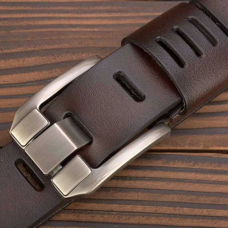 KIMLUD, 3.8CM Male Belt Men Strap High Quality Genuine Leather Luxury Designer Pin Buckle Casual Cowboy Belts Business Ceinture Homme, KIMLUD Womens Clothes
