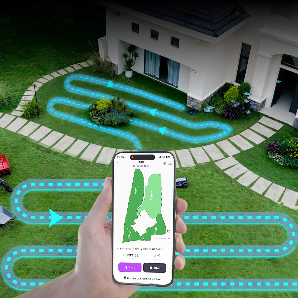 Robotic Lawn Mower – VSLAM Navigation – All-Terrain Chassis | KIMLUD