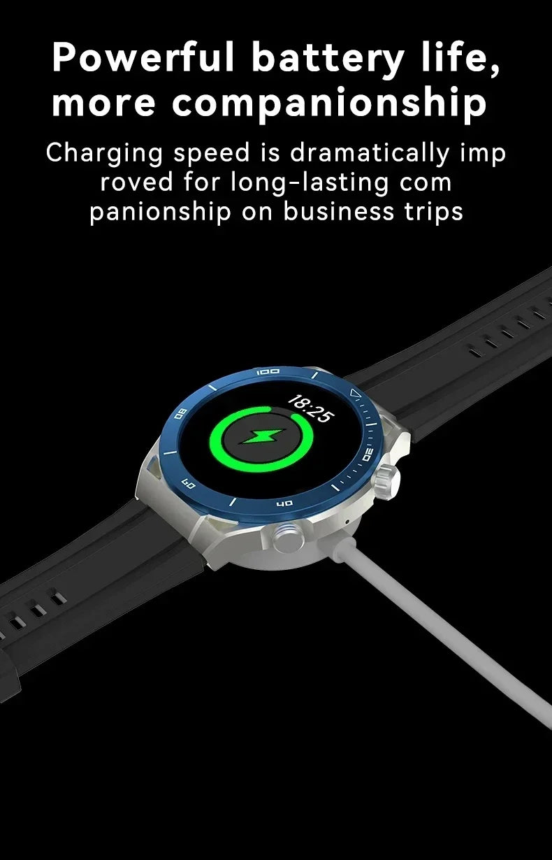 2025 New Bluetooth Call Smart Watch Men For Huawei AMOLED HD Large Screen Heart Rate NFC IP68 Waterproof GPS Sports Smart Watch