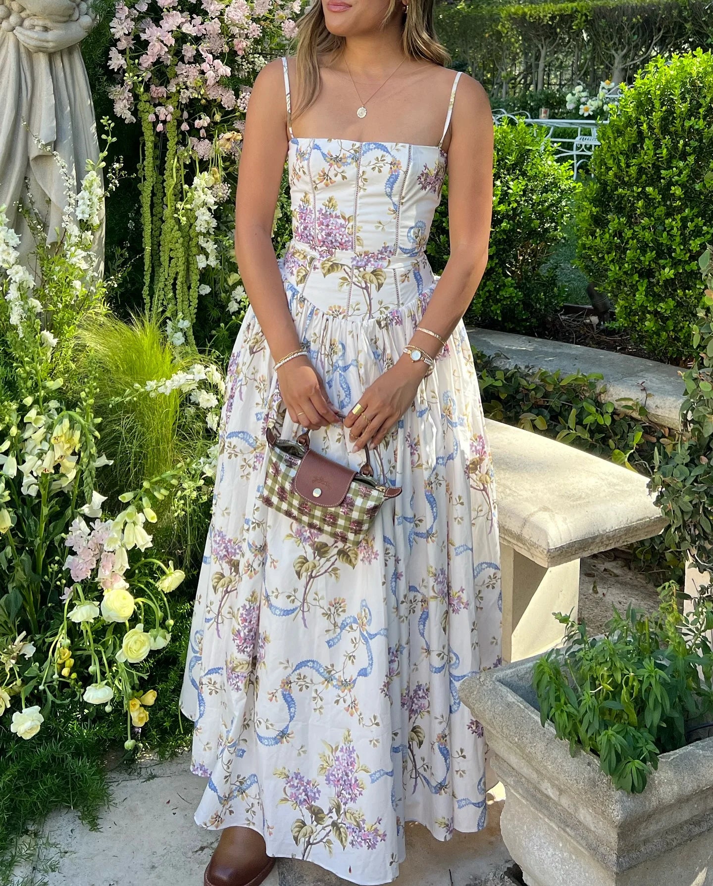 Mingimingxi Summer Elegant Party Dresses 2024 Floral Print One-piece Graduation Dress Strap Midi Long Dresses Women's Clothing