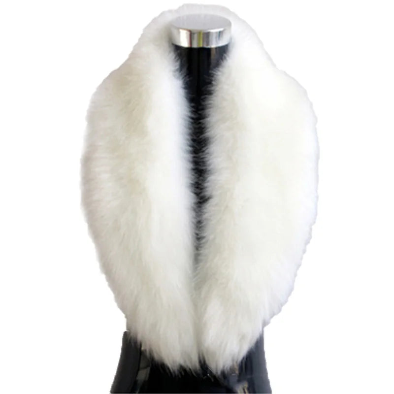 100Cm Artificial Fox Fur Scarf For Women Winter Warm Faux Fur Collar Lady Shawl Woolen Windbreaker Decoration Coat Hat Accessory