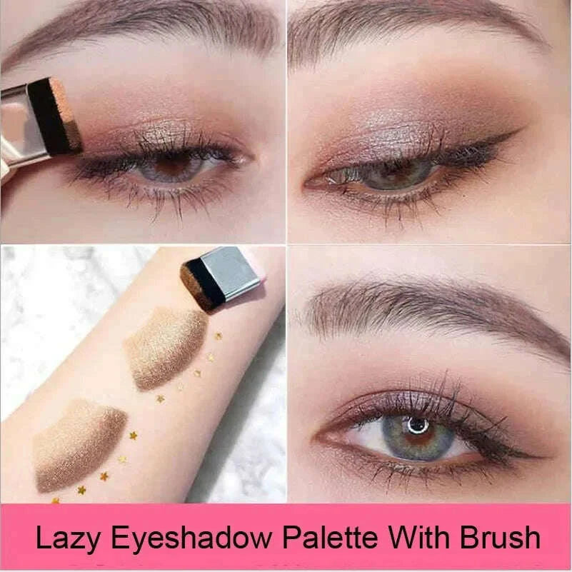 two-color-matte-eye-shadow-double-small-box-lazy-eye-shadow-easy-to-carry-eyeshadow-tray-professional-womens-cosmeticskimlud-womens-fashion-34620556