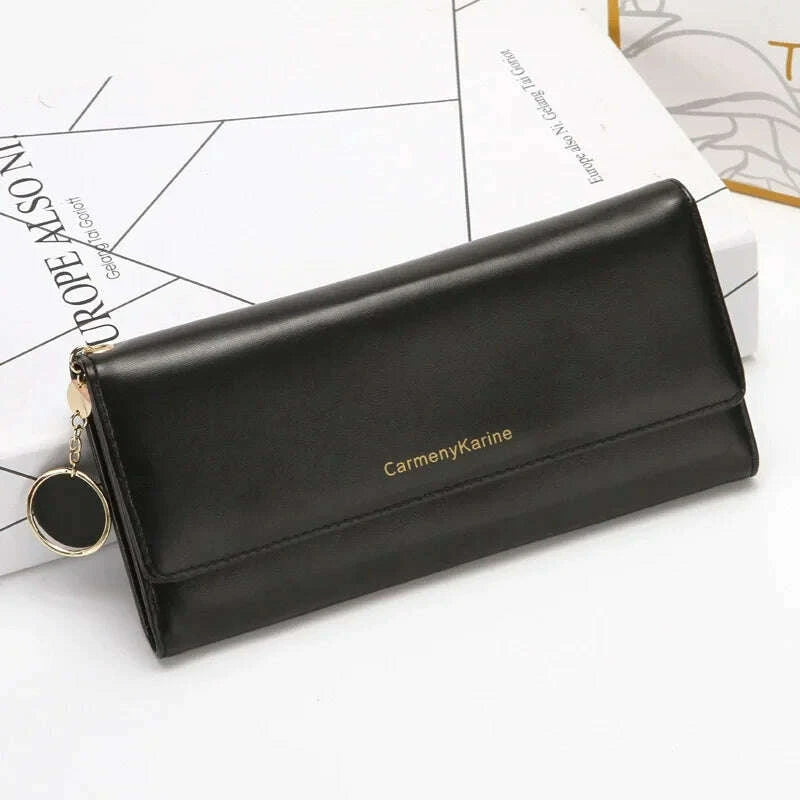 korean-fashion-triple-folding-multi-functional-large-capacity-womens-long-wallets-clutch-solid-color-texture-simple-and-elegantkimludkimlud-35578233