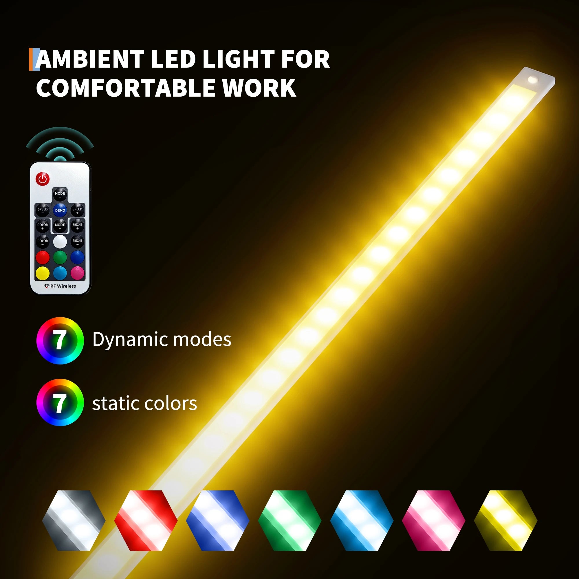 L Shaped Gaming Desk with Power Outlets & LED Lights, Corner Desk with Monitor Stand for Home Office, Space-Saving