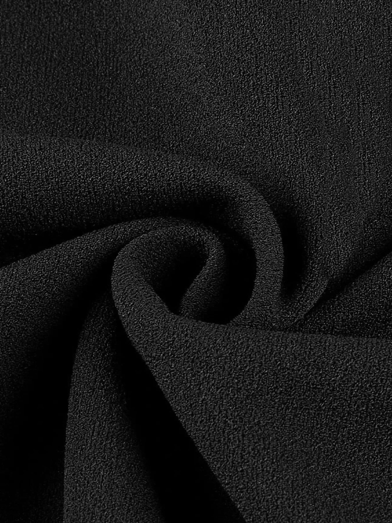 Polyester Elastane Knit Solid Sheath Dress — Black | KIMLUD