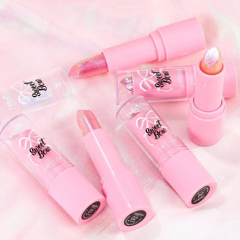 Metallic Glitter Lipstick Long Lasting High Shine — Pink | KIMLUD