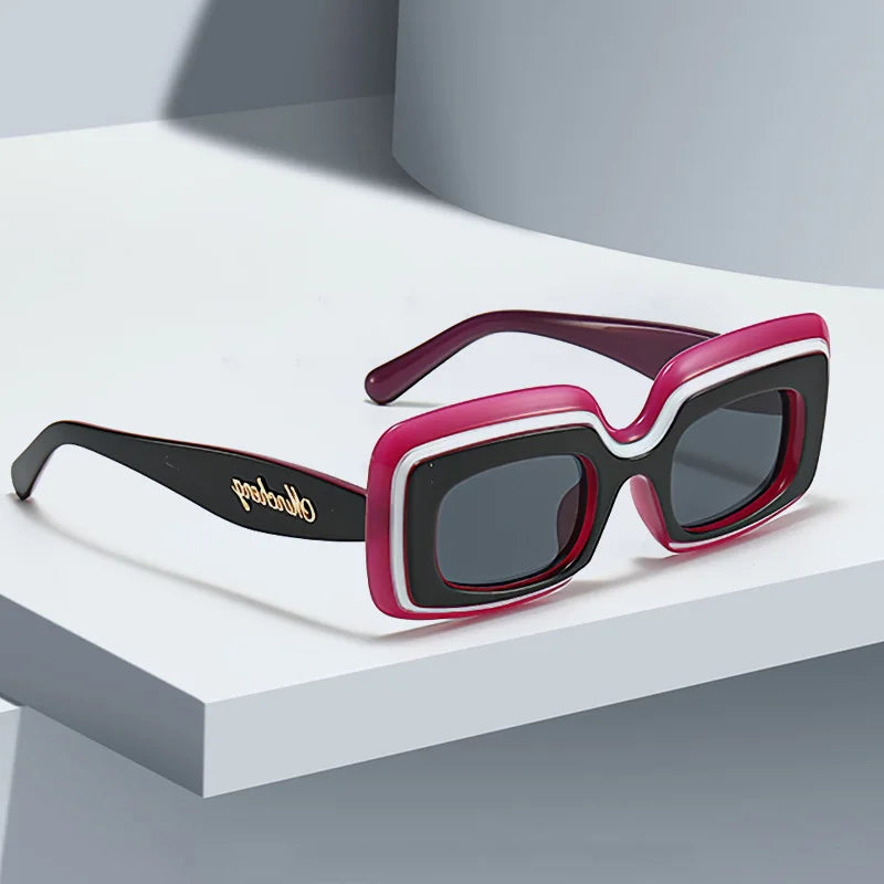 Sunglasses Unisex Oversized Square Shades Polycarbonate Black | KIMLUD