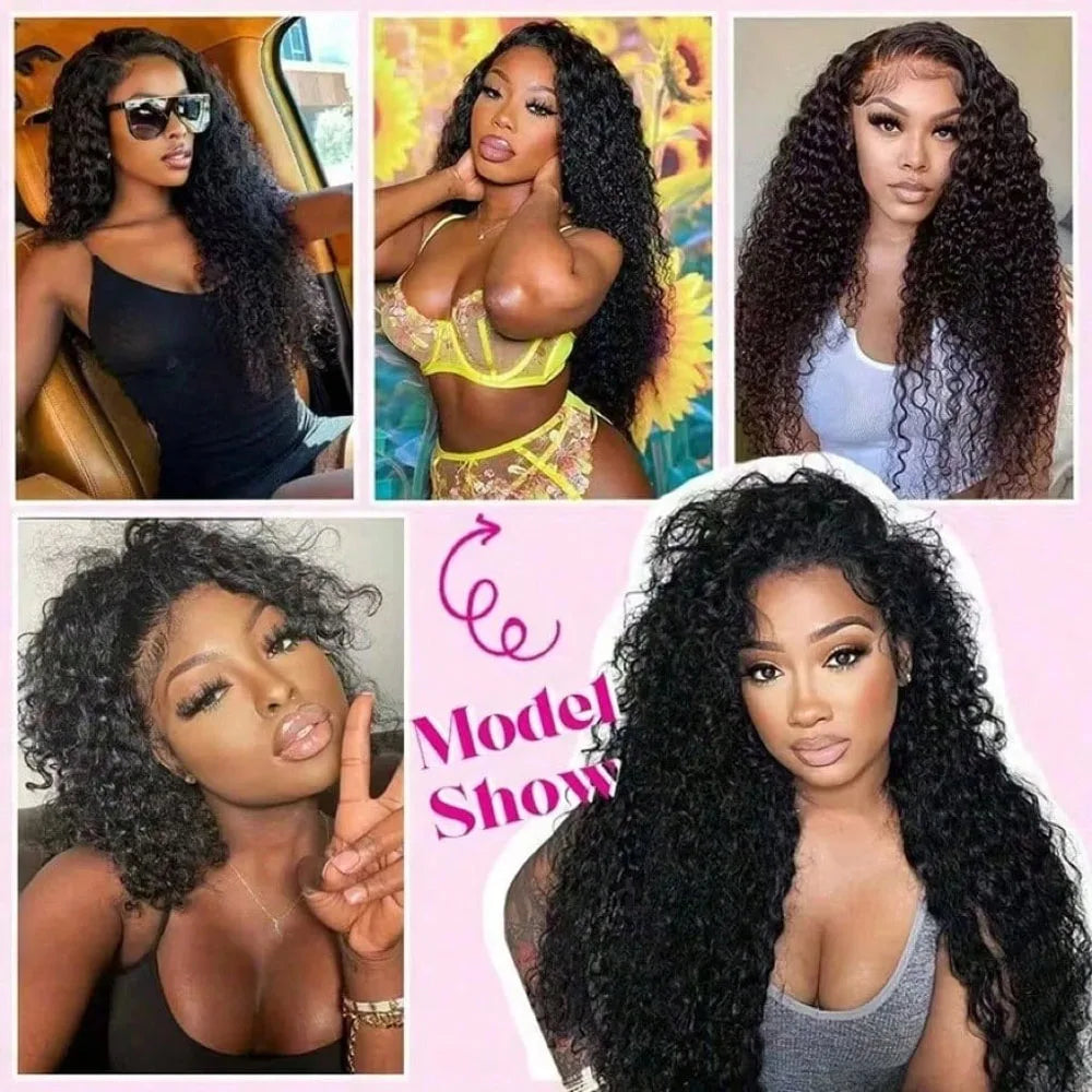 Deep Wave Lace Front Wig – 250% Density – Human Hair – Natural Color | KIMLUD