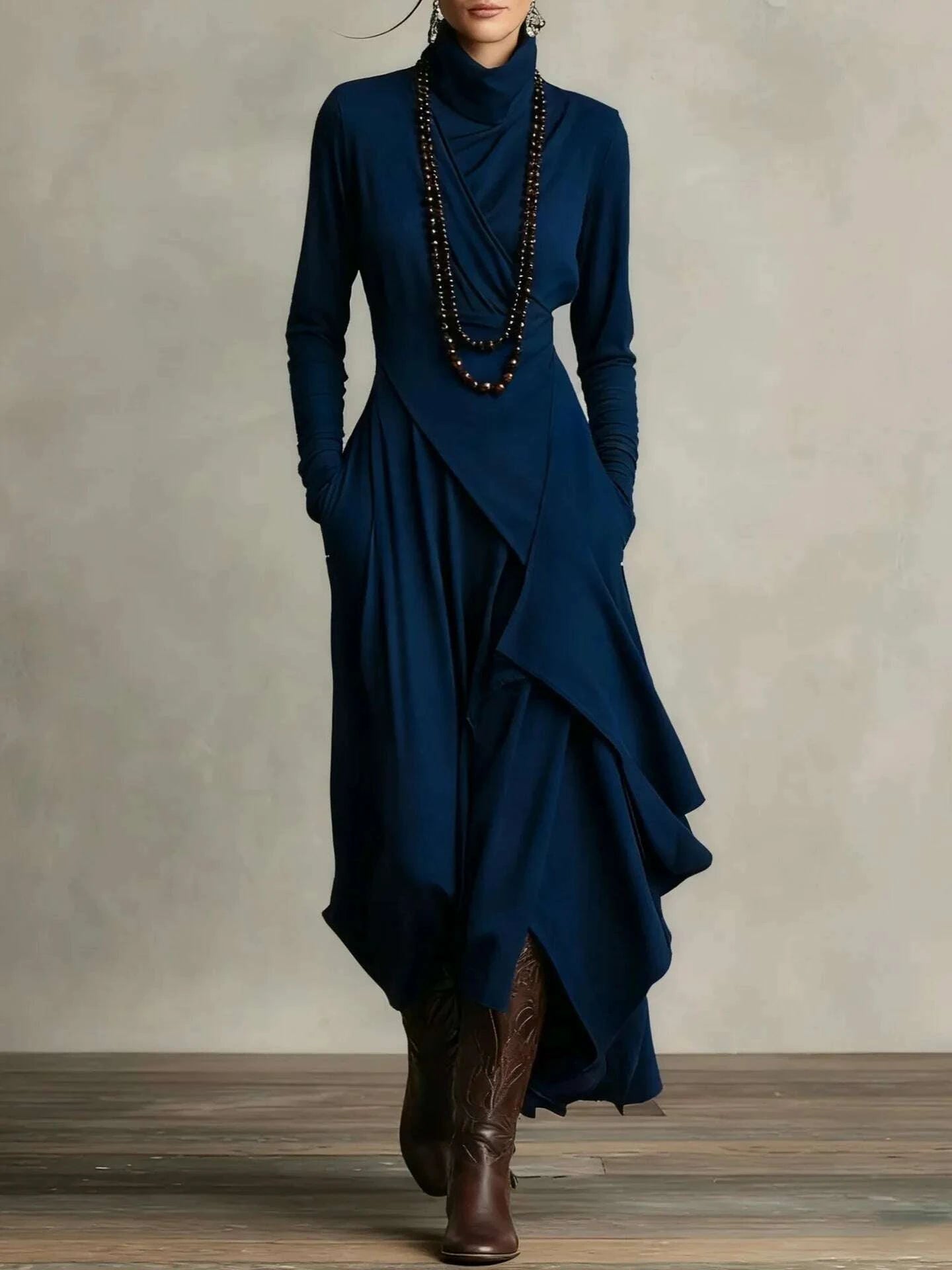 irregular-dress-solid-color-long-sleeve-spring-autumn-womens-new-cross-high-neck-long-dress-vestidos-para-mujer-ropa-mujerkimludkimlud-35565189