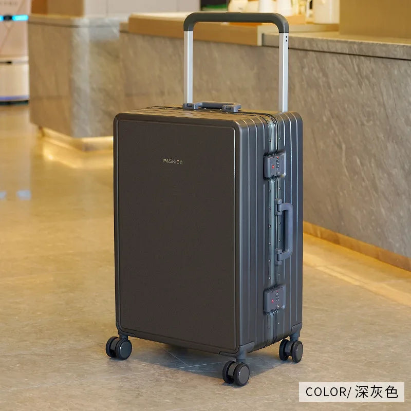Aluminium Frame Travel Luggage Carry-On With Mute Wheels — Slate Gray | KIMLUD