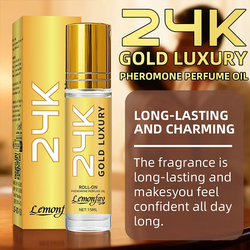 Gold 24K Luxury Pheromone Perfume Oil — Gold | KIMLUD