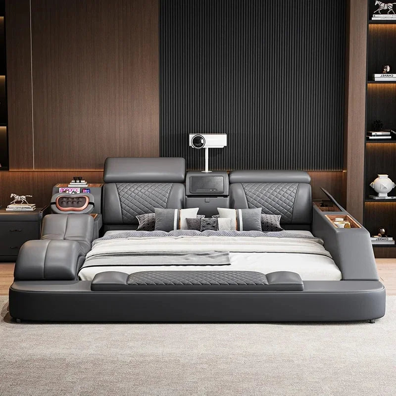 Smart Monster Frame Mattress Storage Bed Full Double Size Murphy Container Twin Bedroom Furniture