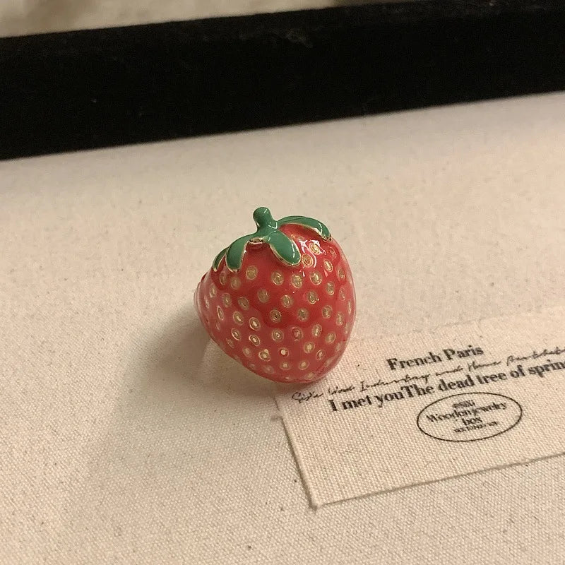 Colorful Enamel Oil Drip Doll Cute Russian Nesting Doll Green Frog Sweet Cool Stacking Ring for Women Girl Creative Jewelry