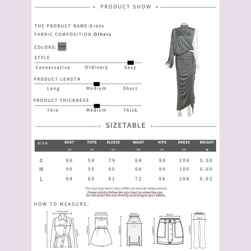 nibber-summer-y2k-solid-style-2piece-set-women-turtleneck-single-shoulder-sleeve-topsruched-long-skirts-fashion-elegant-outfitskimlud-womens-fashion-34627754