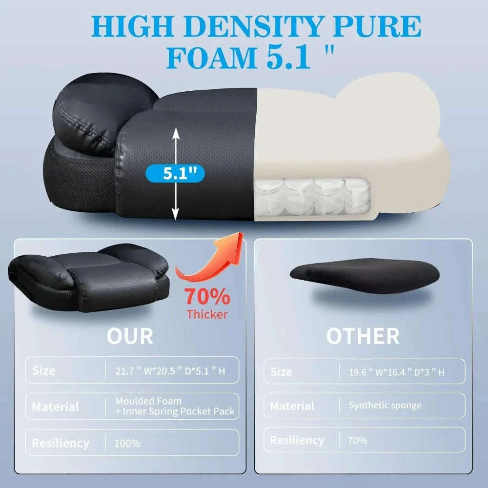 KIMLUD, Massage Office Chair with Heat and 8 Vibration Points Big and Tall Executive Office Chair with Adjustable Headrest, Extra Wide S, KIMLUD Womens Clothes