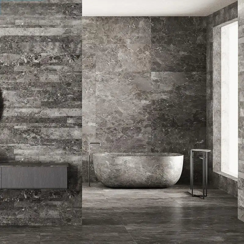 Customizable Freestanding Marble Bathtub Natural Stone Tub, Luxury Soaking Tub for Villa/Hotel, 180cm Carrara Royal Cream Bath