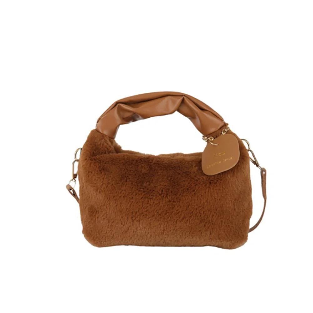 KIMLUD, Women's Crossbody Pumpkin Plush Bag Cute Tote Bags Autumn Winter Fashion Solid Color Handbag Travel Shoulder Bags, KIMLUD Womens Clothes