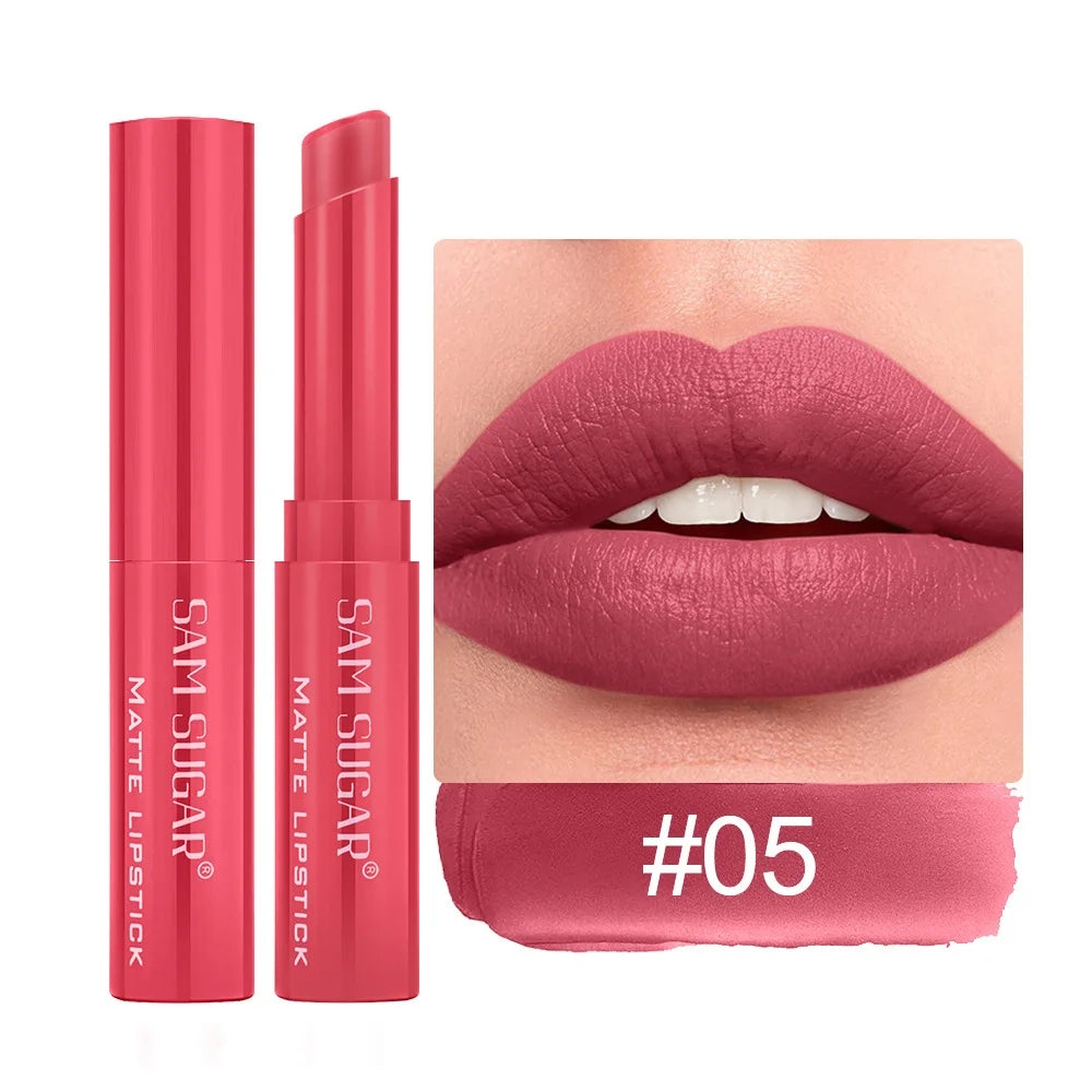 Nude Matte Lip Gloss 6 Colors Long-lasting Velvet Lipstick Waterproof Non-fade Non-stick Cup Lipsticks Women Makeup Cosmetics