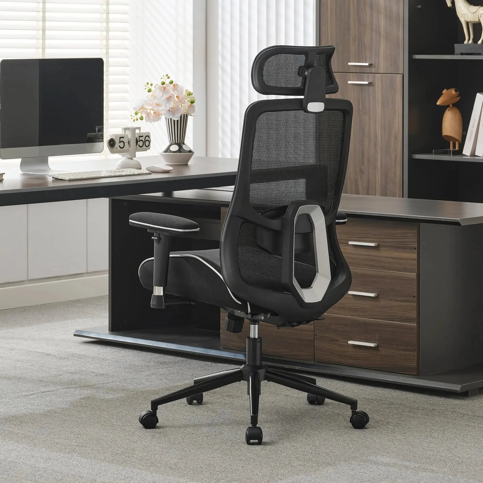 Free Shipping 400 LBS High Back Mesh Ergonomic Office Chair with 4.33inch Thicken Seat
