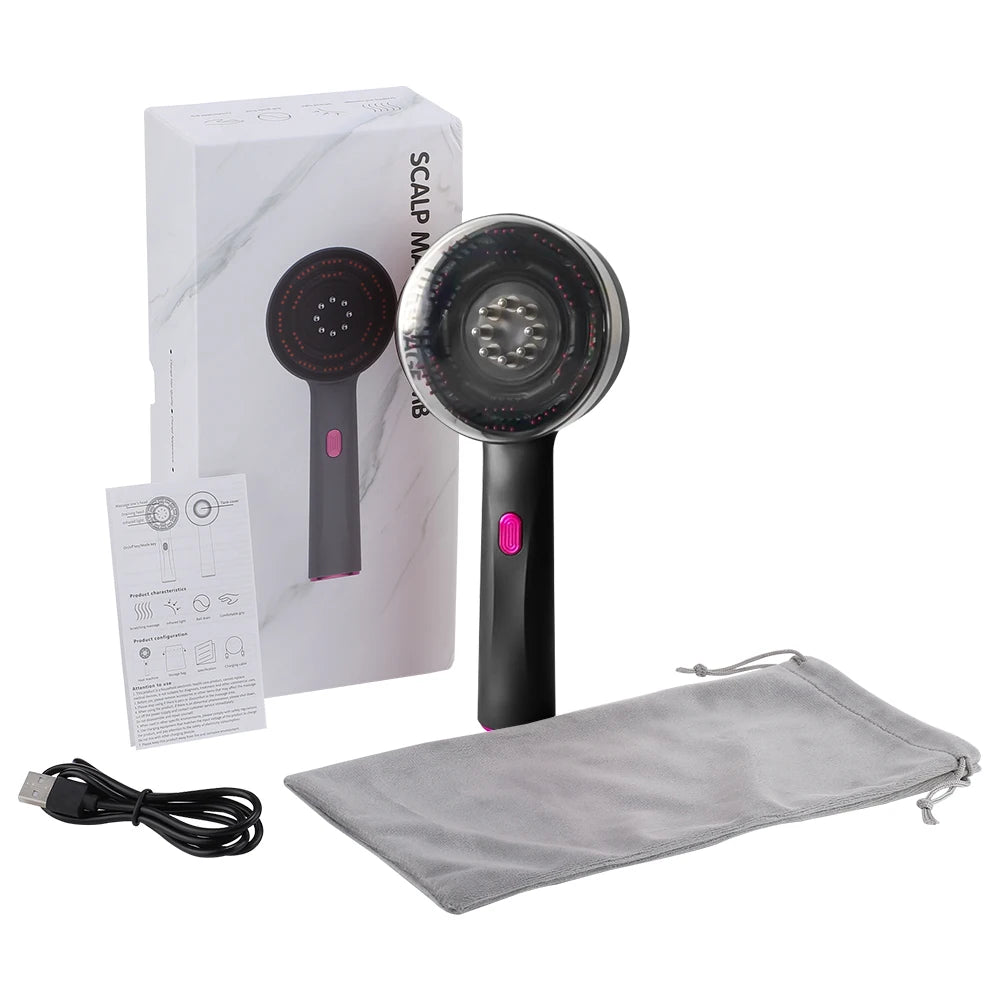3 Modes Electric Multifunctional Infrared Therapy Comb Promote Hair Growth Massage of Hair Follicles Essence Oil Applicator
