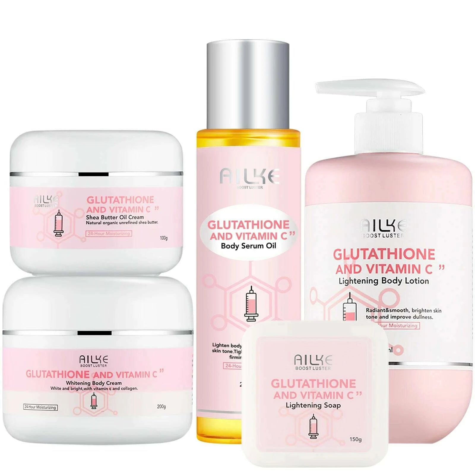 ailke-whitening-skin-care-set-with-glutathion-vitamin-c-brighter-smoother-skin-reduce-dark-spots-clean-skin-moisturizing-kimlud-kimlud-33921392