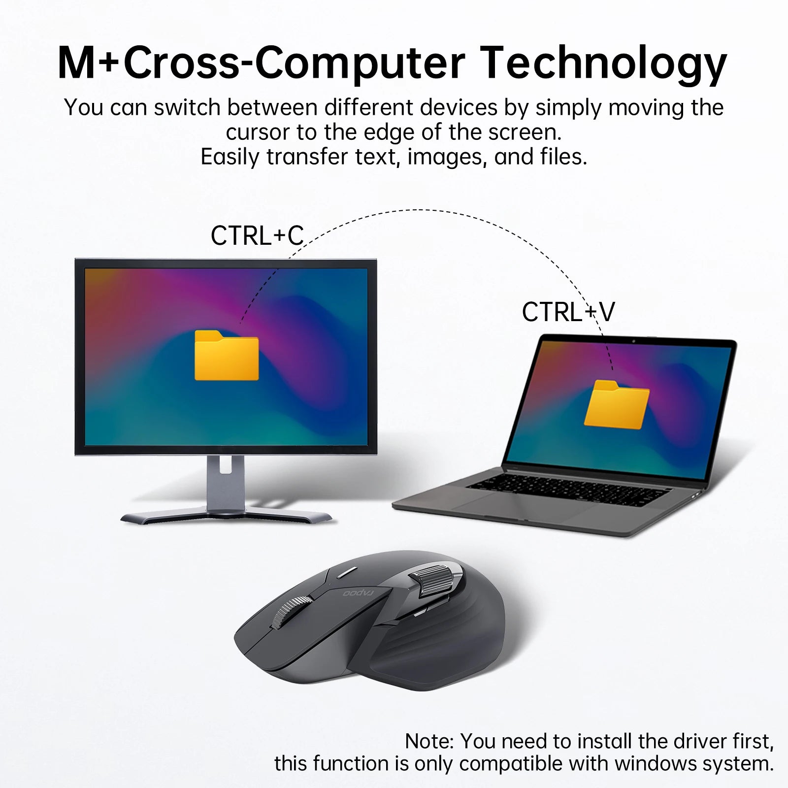 Ergonomic Matte Mouse Multi-Mode Bluetooth 4000 DPI — Graphite Gray | KIMLUD
