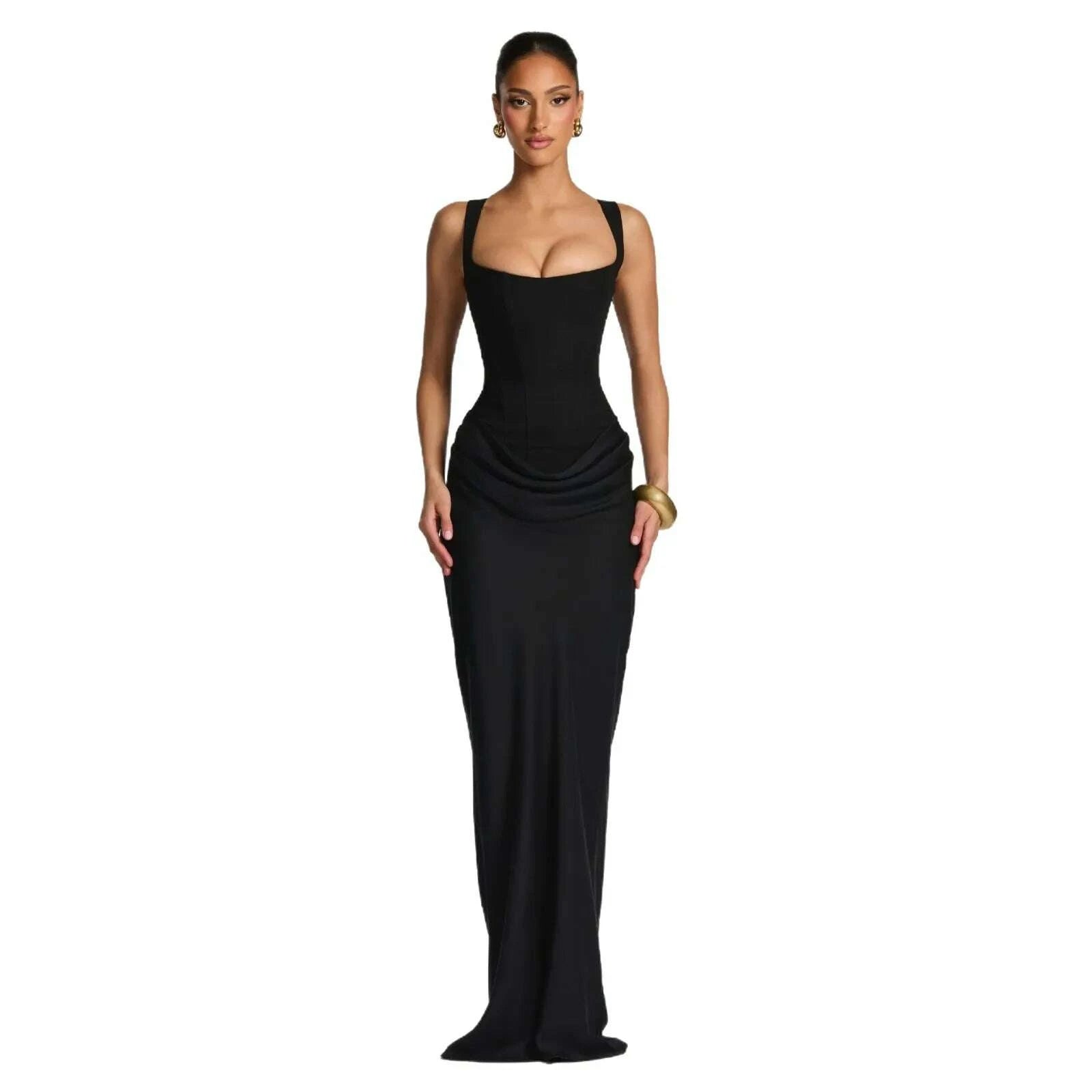 womens-casual-long-sleeved-slim-fit-fishbone-pure-desire-suspender-jumpsuit-long-skirt-slim-fit-solid-color-hip-hugging-dresskimludkimlud-35578145