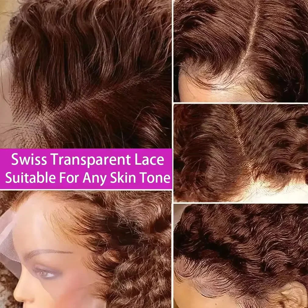 Lace Front Wig – Deep Wave – Remy Vietnamese Hair – Brown | KIMLUD
