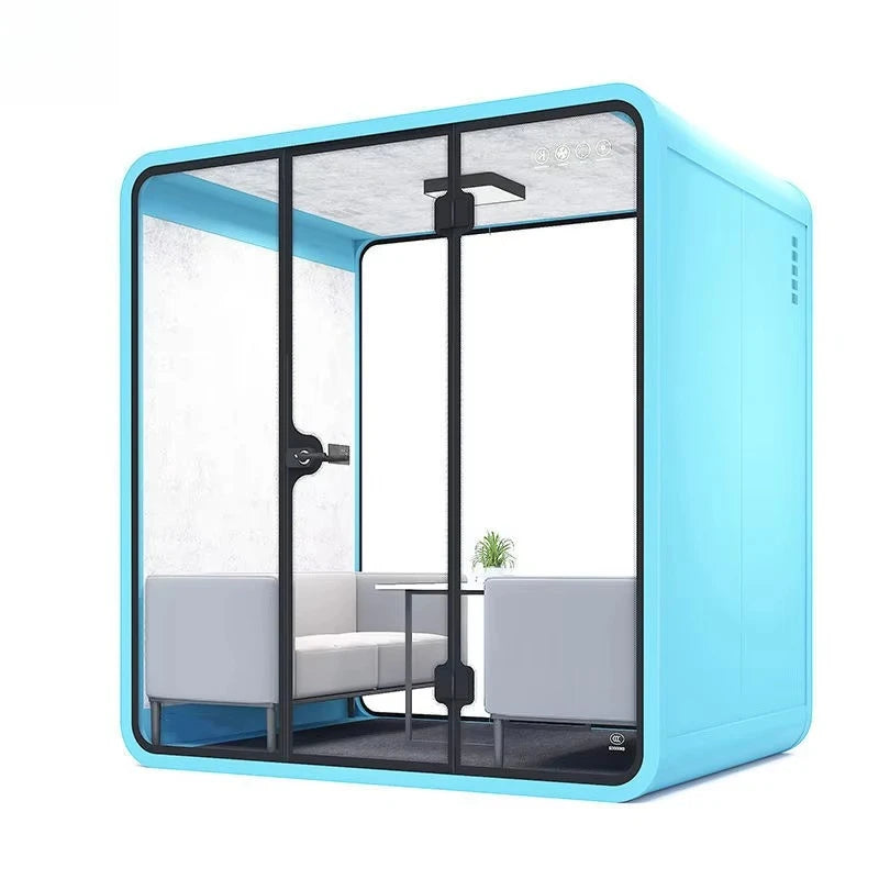 Soundproof Booth – Dual-Purpose Work And Rest – Tempered Glass | KIMLUD