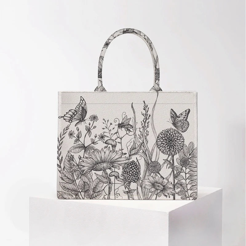 Personalized Tote Bag Canvas Printed — Natural | KIMLUD