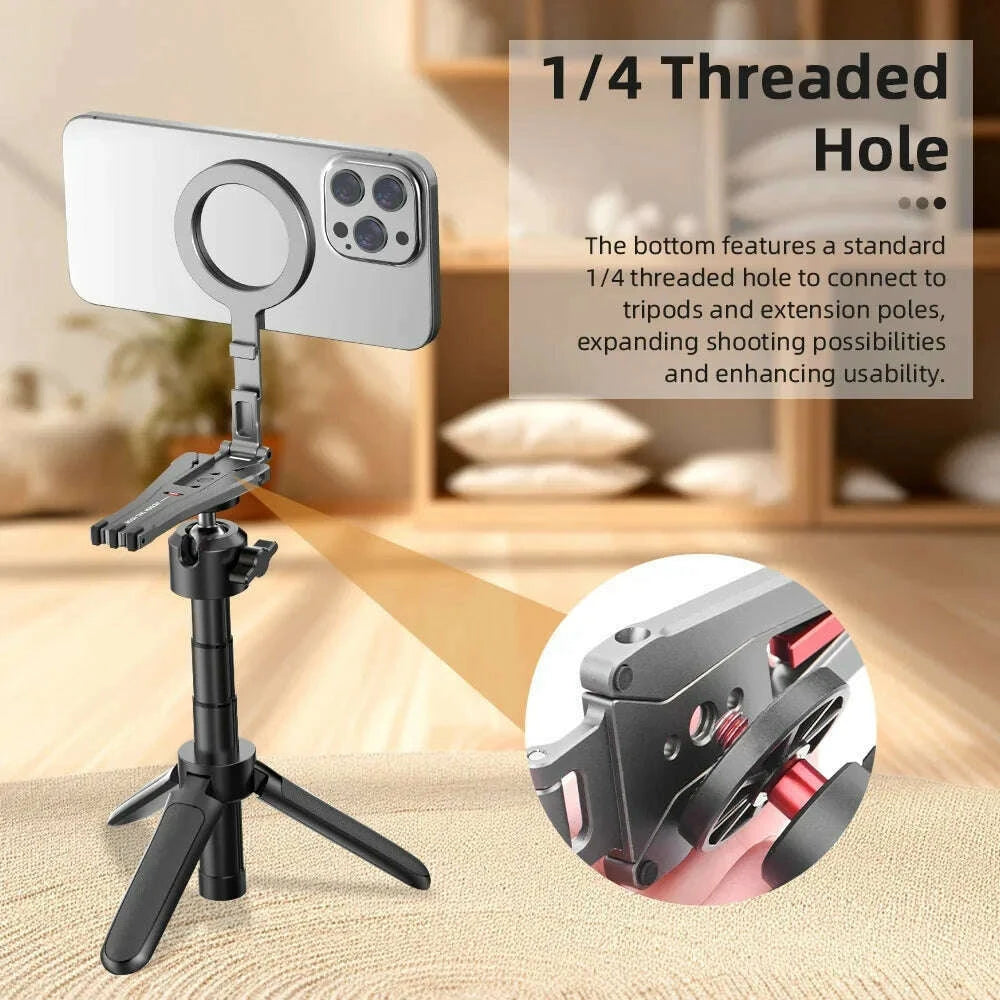 flymile-magnetic-selfie-stick-tripod-for-magsafe-iphone-16-15-14-13-12-pro-max-samsung-phone-foldable-desktop-tripod-14-holeskimlud-womens-fashion-34604845