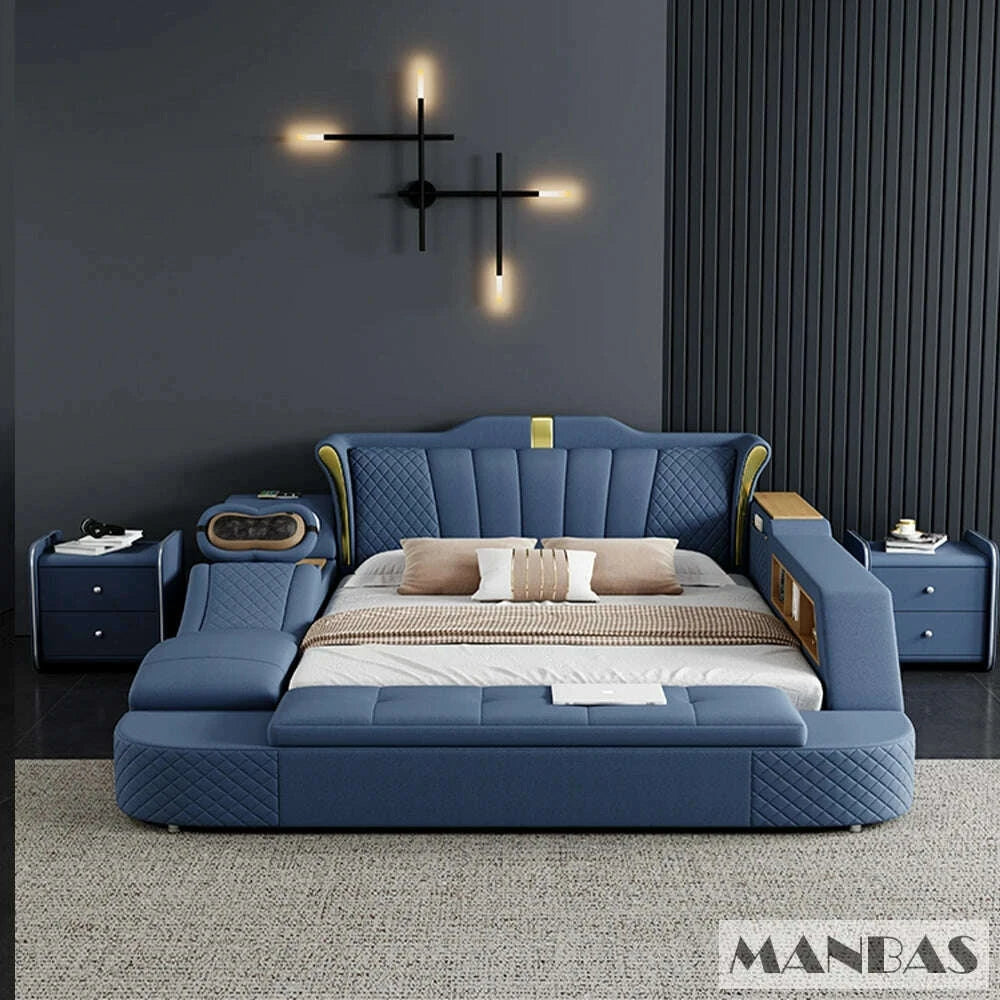 tech-smart-bed-2-people-with-king-size-bed-frame-queen-genuine-leather-massage-usb-bluetooth-speaker-and-safe-by-mingdibaokimlud-womens-fashion-34622303