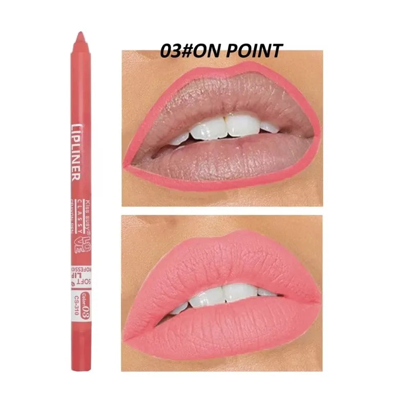 20 Color Waterproof Matte Lipliner Pencil Natural Violet Pro Lip Liner Makeup Nude Lips Contour High Pigment Lipstick Cosemetics